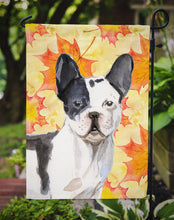 Load image into Gallery viewer, Black White French Bulldog Fall Garden Flag - Outdoor Decorative Yard Flag BB9512GF