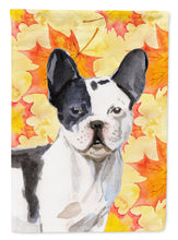 Load image into Gallery viewer, Black White French Bulldog Fall Garden Flag - Outdoor Decorative Yard Flag BB9512GF