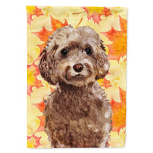 Load image into Gallery viewer, Brown Cockapoo Fall Flag Canvas House Size BB9514CHF