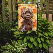 Load image into Gallery viewer, Brown Cockapoo Fall Garden Flag - Outdoor Decorative Yard Flag BB9514GF