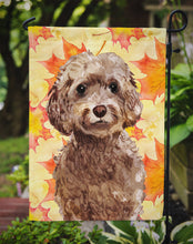 Load image into Gallery viewer, Brown Cockapoo Fall Garden Flag - Outdoor Decorative Yard Flag BB9514GF