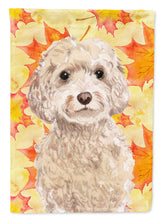Load image into Gallery viewer, Champagne Cockapoo Fall Flag Canvas House Size BB9515CHF