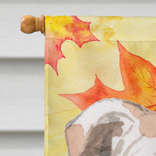 Load image into Gallery viewer, English Bulldog Fall Flag Canvas House Size BB9521CHF