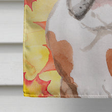 Load image into Gallery viewer, English Bulldog Fall Flag Canvas House Size BB9521CHF