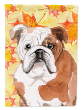 Load image into Gallery viewer, English Bulldog Fall Garden Flag - Outdoor Decorative Yard Flag BB9521GF