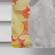 Load image into Gallery viewer, White Standard Poodle Fall Flag Canvas House Size BB9526CHF