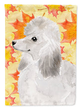 Load image into Gallery viewer, White Standard Poodle Fall Garden Flag - Outdoor Decorative Yard Flag BB9526GF