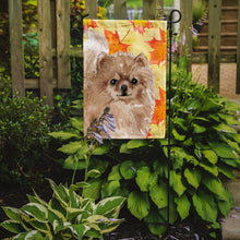 Load image into Gallery viewer, Pomeranian Fall Garden Flag - Outdoor Decorative Yard Flag BB9530GF