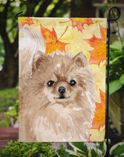 Load image into Gallery viewer, Pomeranian Fall Garden Flag - Outdoor Decorative Yard Flag BB9530GF