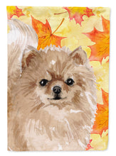 Load image into Gallery viewer, Pomeranian Fall Garden Flag - Outdoor Decorative Yard Flag BB9530GF