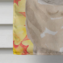 Load image into Gallery viewer, Fawn Pug Fall Flag Canvas House Size BB9531CHF