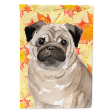 Load image into Gallery viewer, Fawn Pug Fall Flag Canvas House Size BB9531CHF