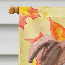 Load image into Gallery viewer, Red Staffie Bull Terrier Fall Flag Canvas House Size BB9532CHF