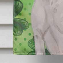 Load image into Gallery viewer, White Staffie Bull Terrier St. Patrick's Flag Canvas House Size BB9536CHF
