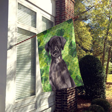 Load image into Gallery viewer, Black Labrador St. Patrick's Flag Canvas House Size BB9538CHF