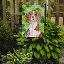 Load image into Gallery viewer, Brittany Spaniel St. Patrick's Garden Flag - Outdoor Decorative Yard Flag BB9539GF