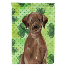 Load image into Gallery viewer, Chocolate Labrador St. Patrick's Flag Canvas House Size BB9540CHF