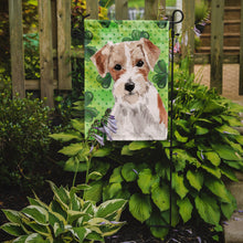 Load image into Gallery viewer, Wire Hair Jack Russell St. Patrick's Garden Flag - Outdoor Decorative Yard Flag BB9543GF