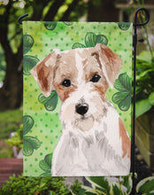 Load image into Gallery viewer, Wire Hair Jack Russell St. Patrick's Garden Flag - Outdoor Decorative Yard Flag BB9543GF