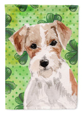 Load image into Gallery viewer, Wire Hair Jack Russell St. Patrick's Garden Flag - Outdoor Decorative Yard Flag BB9543GF