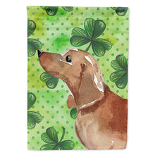 Load image into Gallery viewer, Red Tan Dachshund St. Patrick's Flag Canvas House Size BB9546CHF