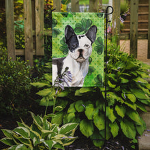 Load image into Gallery viewer, Black White French Bulldog St. Patrick's Garden Flag - Outdoor Decorative Yard Flag BB9547GF