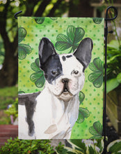 Load image into Gallery viewer, Black White French Bulldog St. Patrick's Garden Flag - Outdoor Decorative Yard Flag BB9547GF