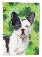 Load image into Gallery viewer, Black White French Bulldog St. Patrick's Garden Flag - Outdoor Decorative Yard Flag BB9547GF