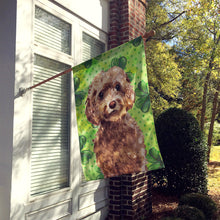 Load image into Gallery viewer, Brown Cockapoo St. Patrick's Flag Canvas House Size BB9549CHF