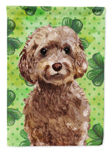 Load image into Gallery viewer, Brown Cockapoo St. Patrick's Flag Canvas House Size BB9549CHF