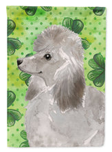 Load image into Gallery viewer, Grey Standard Poodle St. Patrick's Flag Canvas House Size BB9560CHF