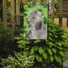 Load image into Gallery viewer, Grey Standard Poodle St. Patrick's Garden Flag - Outdoor Decorative Yard Flag BB9560GF