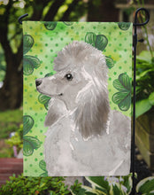 Load image into Gallery viewer, Grey Standard Poodle St. Patrick's Garden Flag - Outdoor Decorative Yard Flag BB9560GF