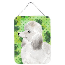 Load image into Gallery viewer, White Standard Poodle St. Patrick's Wall or Door Hanging Prints BB9561DS1216