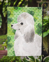 Load image into Gallery viewer, White Standard Poodle St. Patrick's Garden Flag - Outdoor Decorative Yard Flag