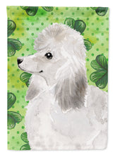 Load image into Gallery viewer, White Standard Poodle St. Patrick's Garden Flag - Outdoor Decorative Yard Flag