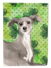 Load image into Gallery viewer, Italian Greyhound St. Patrick's Garden Flag - Outdoor Decorative Yard Flag BB9562GF