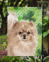 Load image into Gallery viewer, Pomeranian St. Patrick's Garden Flag - Outdoor Decorative Yard Flag BB9565GF