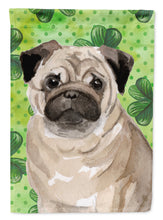 Load image into Gallery viewer, Fawn Pug St. Patrick's Flag Canvas House Size BB9566CHF