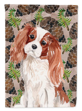 Load image into Gallery viewer, Blenheim Cavalier Spaniel Pine Cones Garden Flag - Outdoor Decorative Yard Flag BB9568GF