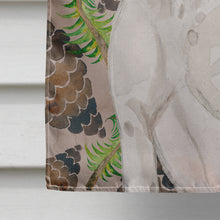 Load image into Gallery viewer, White Staffie Bull Terrier Pine Cones Flag Canvas House Size BB9571CHF