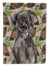 Load image into Gallery viewer, Black Labrador Pine Cones Flag Canvas House Size BB9573CHF
