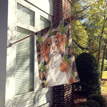 Load image into Gallery viewer, Brittany Spaniel Pine Cones Flag Canvas House Size BB9574CHF