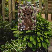 Load image into Gallery viewer, Chocolate Labrador Pine Cones Garden Flag - Outdoor Decorative Yard Flag BB9575GF