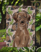 Load image into Gallery viewer, Chocolate Labrador Pine Cones Garden Flag - Outdoor Decorative Yard Flag BB9575GF