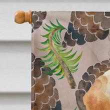 Load image into Gallery viewer, Yellow Labrador Pine Cones Flag Canvas House Size BB9576CHF