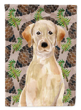 Load image into Gallery viewer, Yellow Labrador Pine Cones Flag Canvas House Size BB9576CHF