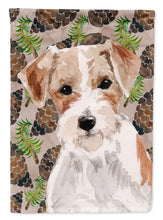 Load image into Gallery viewer, Wire Hair Jack Russell Pine Cones Garden Flag - Outdoor Decorative Yard Flag BB9578GF