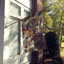 Load image into Gallery viewer, Black and Tan Dachshund Pine Cones Flag Canvas House Size BB9580CHF