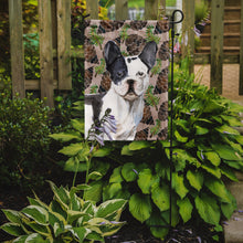 Load image into Gallery viewer, Black White French Bulldog Pine Cones Garden Flag - Outdoor Decorative Yard Flag BB9582GF